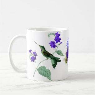 Hummingbird mit Purple Flowers Kaffeemaschine Tass Kaffeetasse