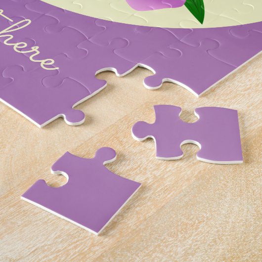 Hummingbird mit rosa Blume Puzzle (Seite)