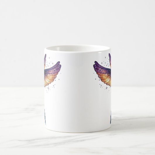 Hummingbird mit Sternenhimmel-Galaxy-Vogel Kaffeetasse (Mittel)