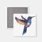 Hummingbird mit Sternenhimmel-Galaxy-Vogel Magnet (Vorderseite/Rückseite)