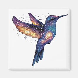 Hummingbird mit Sternenhimmel-Galaxy-Vogel Magnet