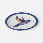 Hummingbird mit Sternenhimmel-Galaxy-Vogel Pappteller (Schrägansicht)
