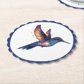 Hummingbird mit Sternenhimmel-Galaxy-Vogel Untersetzer (angewinkelt)