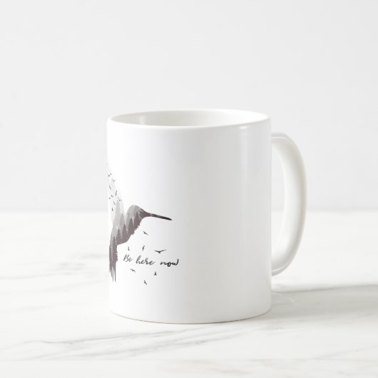 Hummingbird mit Wald Kaffeetasse (VorderseiteRechts)