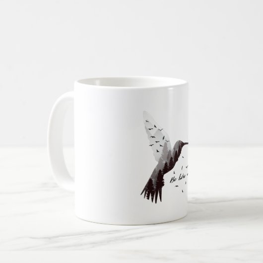 Hummingbird mit Wald Kaffeetasse (Vorderseite Links)
