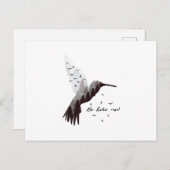 Hummingbird mit Wald Postkarte (Vorne/Hinten)
