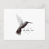 Hummingbird mit Wald Postkarte (Vorderseite)