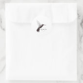 Hummingbird mit Wald Runder Aufkleber (Tasche)