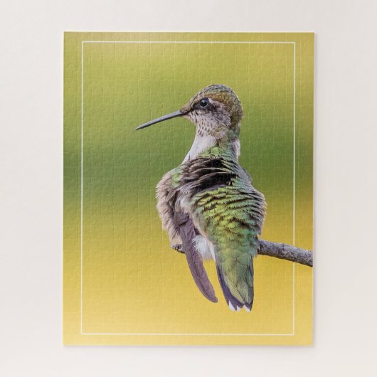 Hummingbird mit Warnhinweis Puzzle (Vertikal)