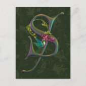 Hummingbird Monogram S Postkarte (Vorderseite)
