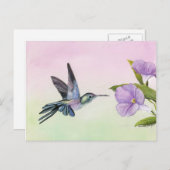 Hummingbird "Morning Gloriage" - Vogelgeschichte Postkarte (Vorne/Hinten)