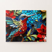 Hummingbird Mosaic Design Jigsaw Puzzle (Horizontal)