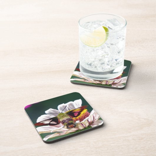 Hummingbird Moth Getränkeuntersetzer (Rechte Seite)