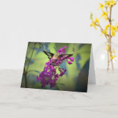 Hummingbird Moth, Karte (Gelbe Blume)