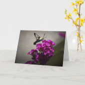Hummingbird Moth, Karte (Gelbe Blume)