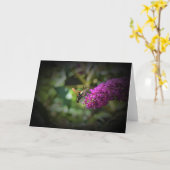 Hummingbird Moth, Karte (Gelbe Blume)