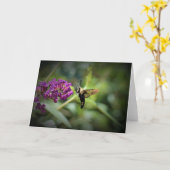 Hummingbird Moth, Karte (Gelbe Blume)