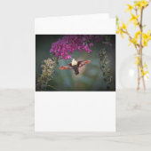 Hummingbird Moth, Karte (Gelbe Blume)