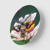 Hummingbird Moth Runde Wanduhr (Winkel)