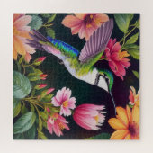 Hummingbird Multicolor Floral Puzzle (Horizontal)