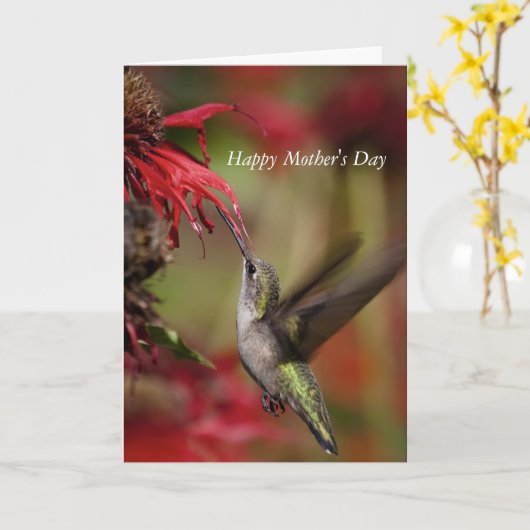 Hummingbird Muttertagskarte Karte (Gelbe Blume)