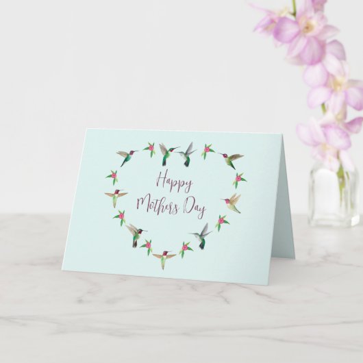 Hummingbird Muttertagskarte Karte (Orchidee)