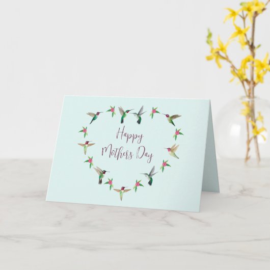 Hummingbird Muttertagskarte Karte (Gelbe Blume)