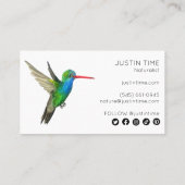 Hummingbird Naturalist Guide Vogelbeobachtung Wand Visitenkarte (Rückseite)