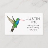 Hummingbird Naturalist Guide Vogelbeobachtung Wand Visitenkarte (Vorderseite)