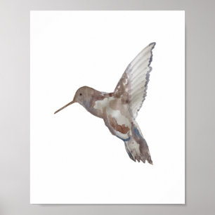 Hummingbird Nature Painting Poster