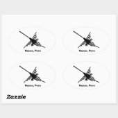 Hummingbird Nazca, Peru Ovaler Aufkleber (Blatt)