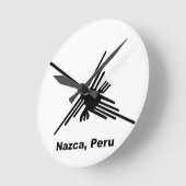 Hummingbird Nazca, Peru Runde Wanduhr (Winkel)