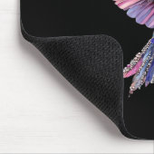 Hummingbird Nk Ribbon Brustkrebs Bewusstsein Mousepad (Ecke)