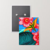 Hummingbird Ocean Button (Vorderseite/Rückseite)