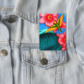 Hummingbird Ocean Button (Insitu)