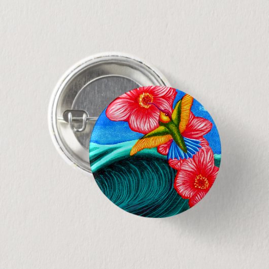 Hummingbird Ocean Button (Vorne & Hinten)
