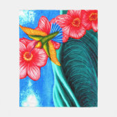 Hummingbird Ocean Fleecedecke (Vorderseite)