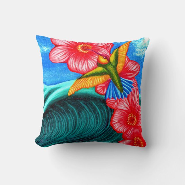 Hummingbird Ocean  Kissen (Vorderseite)