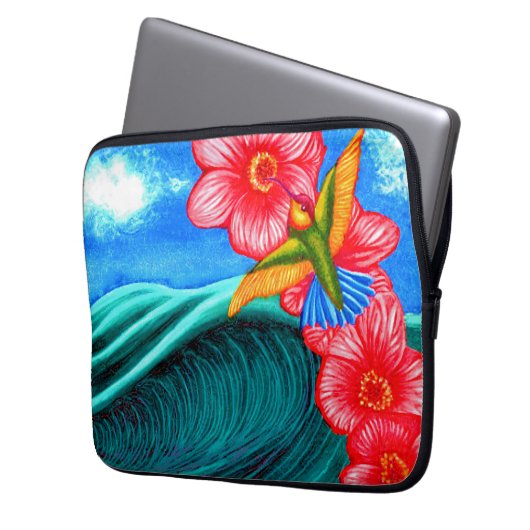 Hummingbird Ocean Laptopschutzhülle (Vorderseite Links)