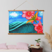 Hummingbird Ocean Wandteppich Mit Holzrahmen (Schlafzimmer)