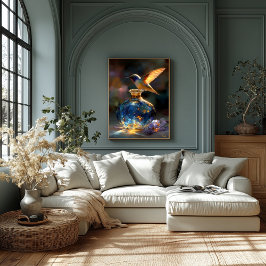 Hummingbird of Light - Enchanted Blue Perfume Leinwanddruck