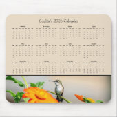 Hummingbird on an Orange Flower – 2026 Calendar Mousepad (Vorne)