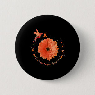 Hummingbird Orange Sonnenblumen Leukämie Tumorware Button