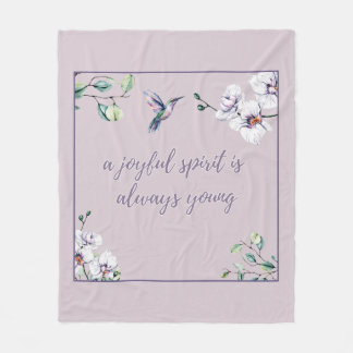 Hummingbird Orchids Rosa Elegant Einfach Fleecedecke