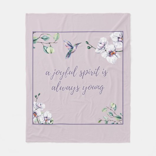 Hummingbird Orchids Rosa Elegant Einfach Fleecedecke (Vorderseite)