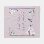 Hummingbird Orchids Rosa Elegant Einfach Fleecedecke (Vorderseite (Horizontal))
