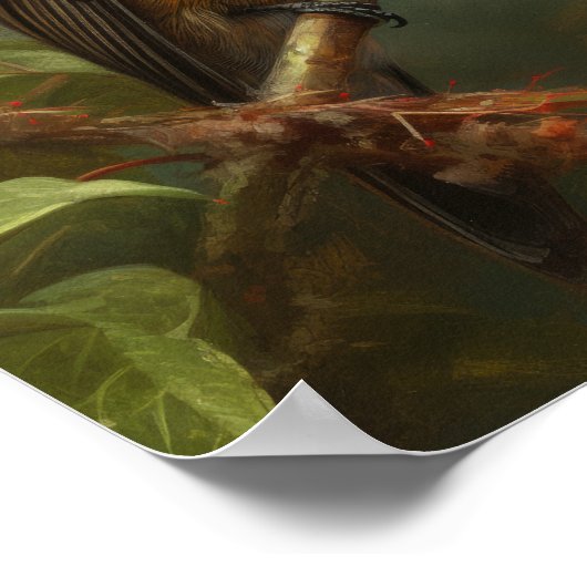 Hummingbird Painting Art Print Poster (Ecke)