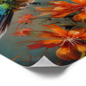 Hummingbird Painting Art Print Poster (Ecke)