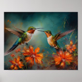 Hummingbird Painting Art Print Poster (Vorne)