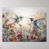 Hummingbird Painting Art Print Poster (Vorne)